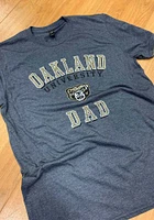 Oakland University Golden Grizzlies Charcoal Dad Number One Short Sleeve T Shirt