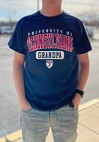 Pennsylvania Quakers Navy Blue Grandpa Pill Short Sleeve T Shirt