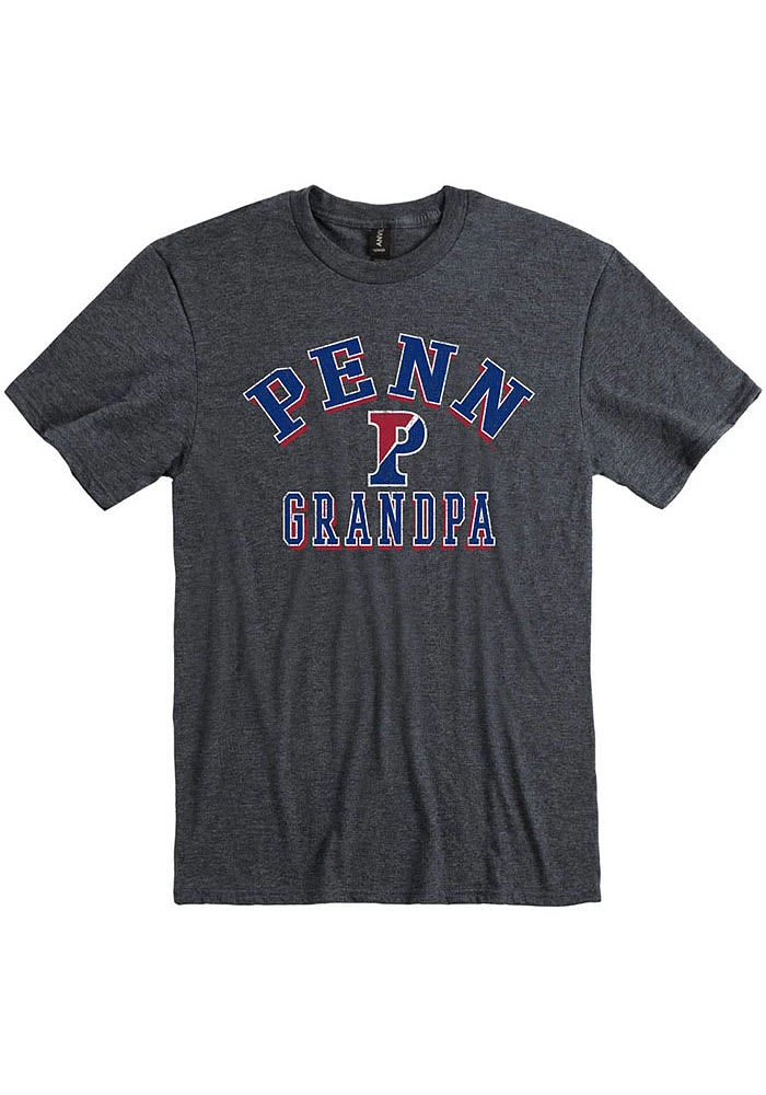 Pennsylvania Quakers Charcoal Grandpa Number One Short Sleeve T Shirt