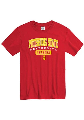 Pitt State Gorillas Red Grandpa Pill Short Sleeve T Shirt