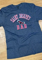 Saint Josephs Hawks Charcoal Dad Number One Short Sleeve T Shirt