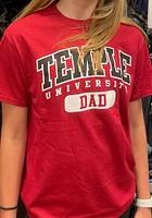 Temple Owls Cardinal Dad Pill Short Sleeve T Shirt