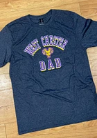 West Chester Golden Rams Charcoal Dad Number One Short Sleeve T Shirt