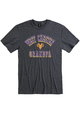West Chester Golden Rams Charcoal Grandpa Number One Short Sleeve T Shirt