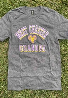 West Chester Golden Rams Charcoal Grandpa Number One Short Sleeve T Shirt