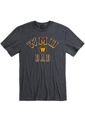 Western Michigan Broncos Charcoal Dad Number One Short Sleeve T Shirt