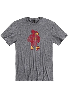 Iowa State Cyclones Graphite Big Mascot Alternate Team Logo Short Sleeve T Shirt