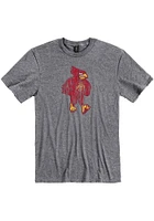 Iowa State Cyclones Graphite Big Mascot Alternate Team Logo Short Sleeve T Shirt