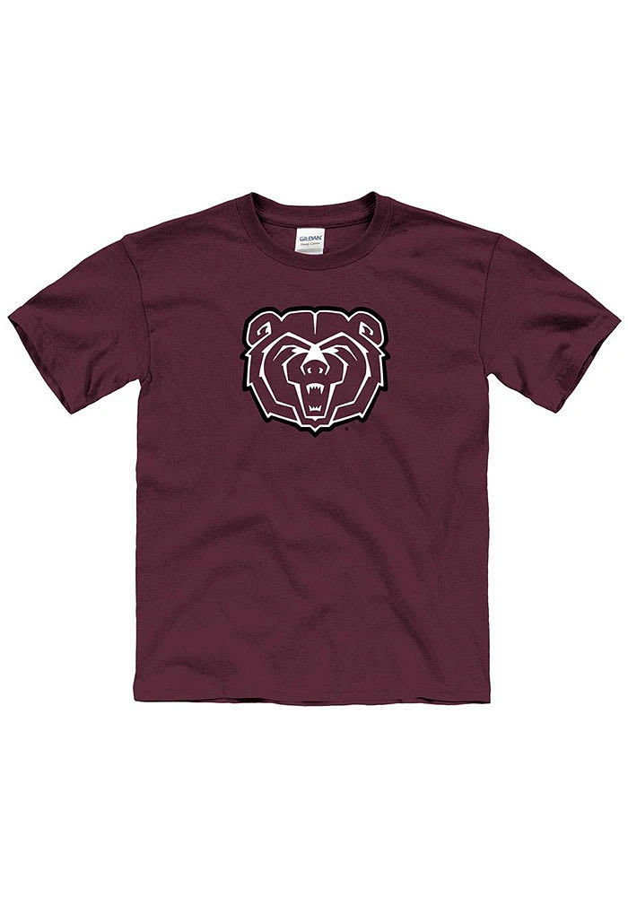 Missouri State Bears Youth Maroon Primay Logo Short Sleeve T-Shirt