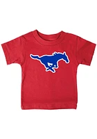 SMU Mustangs Infant Primay Logo Short Sleeve T-Shirt Red
