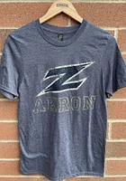 Akron Zips Navy Blue Name Drop Short Sleeve T Shirt