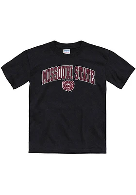 Missouri State Bears Youth Black Arch Mascot Short Sleeve T-Shirt