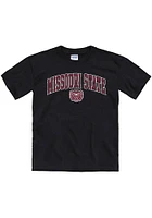 Missouri State Bears Youth Black Arch Mascot Short Sleeve T-Shirt