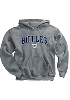 Butler Bulldogs Youth Grey Arch Mascot Long Sleeve Hoodie