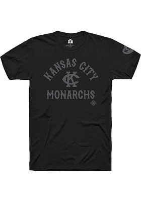 Rally Kansas City Monarchs Black Mono Number 1 Graphic Short Sleeve Fashion T Shirt