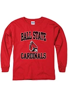 Ball State Cardinals Youth Red No 1 Long Sleeve T-Shirt