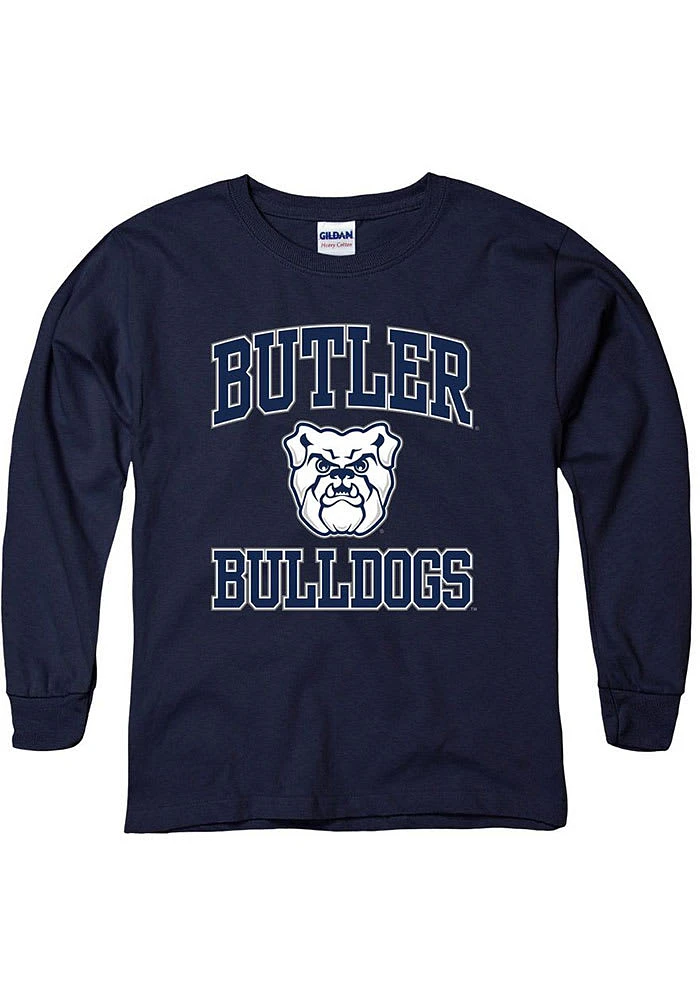 Butler Bulldogs Youth Navy Blue No 1 Long Sleeve T-Shirt