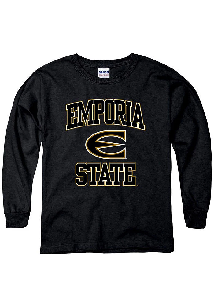 Emporia State Hornets Youth Black No 1 Long Sleeve T-Shirt
