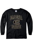 Emporia State Hornets Youth Black No 1 Long Sleeve T-Shirt