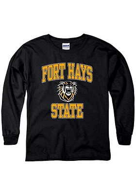 Fort Hays State Tigers Youth Black No 1 Long Sleeve T-Shirt