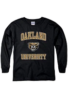 Oakland University Golden Grizzlies Youth Black No 1 Long Sleeve T-Shirt