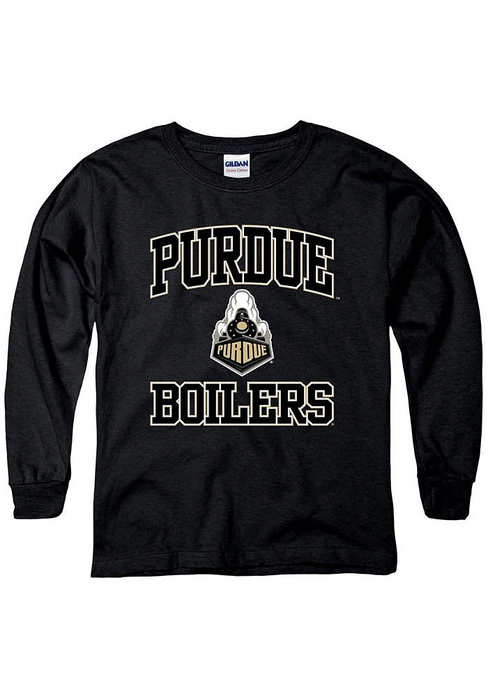 Purdue Boilermakers Youth Black No 1 Long Sleeve T-Shirt