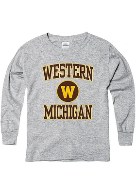 Western Michigan Broncos Youth Grey No 1 Long Sleeve T-Shirt