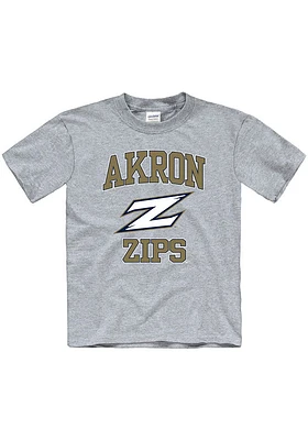 Akron Zips Youth Grey No 1 Short Sleeve T-Shirt