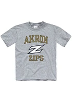 Akron Zips Youth Grey No 1 Short Sleeve T-Shirt