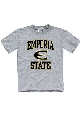 Emporia State Hornets Youth Grey No 1 Short Sleeve T-Shirt