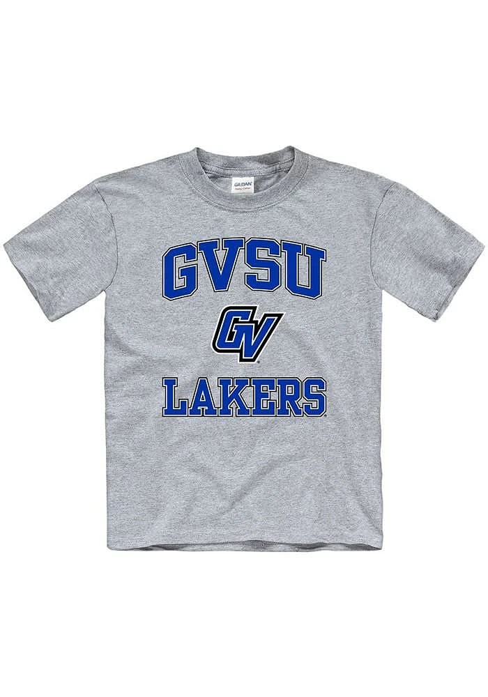 Grand Valley State Lakers Youth Grey No 1 Short Sleeve T-Shirt