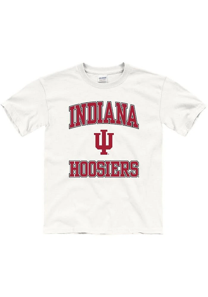 Indiana Hoosiers Youth White No 1 Short Sleeve T-Shirt