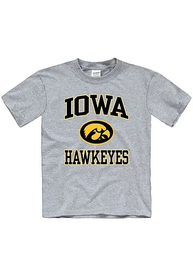Iowa Hawkeyes Youth Grey No 1 Short Sleeve T-Shirt