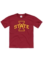 Iowa State Cyclones Youth Cardinal Primary Logo Short Sleeve T-Shirt