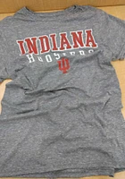 Indiana Hoosiers Grey Snow Heather Wornout Short Sleeve Fashion T Shirt