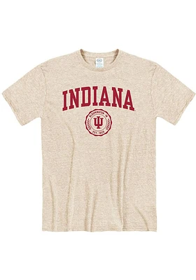 Indiana Hoosiers Oatmeal Seal Short Sleeve Fashion T Shirt