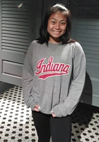 Indiana Hoosiers Mens Grey Script Logo Snow Heather Long Sleeve Fashion Sweatshirt