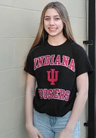 Indiana Hoosiers Black Number One Design Short Sleeve T Shirt