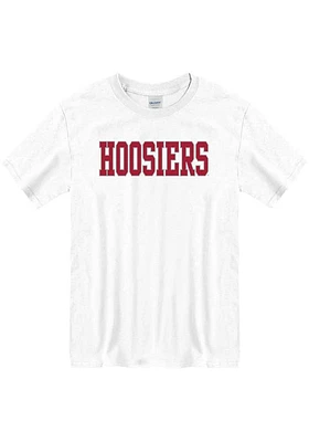 Indiana Hoosiers White Team Name Short Sleeve T Shirt