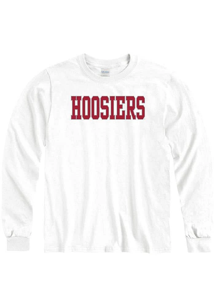 Indiana Hoosiers White Arch Hoosier Long Sleeve T Shirt