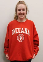 Indiana Hoosiers Mens Crimson Seal Long Sleeve Crew Sweatshirt