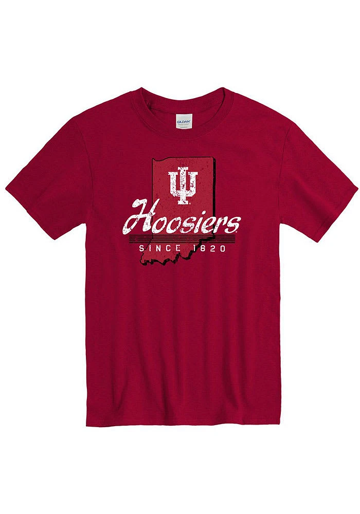 Indiana Hoosiers Crimson Stated Short Sleeve T Shirt
