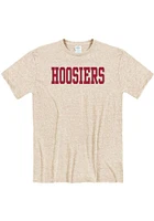 Indiana Hoosiers Oatmeal Team Name Short Sleeve Fashion T Shirt
