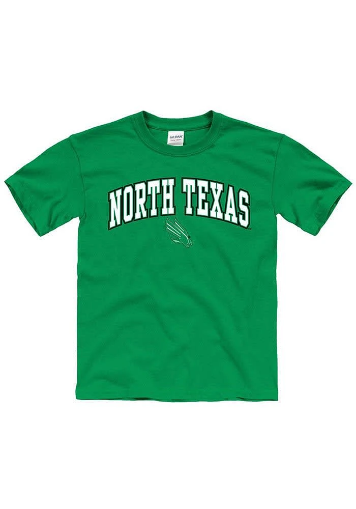 North Texas Mean Green Youth Kelly Arch Mascot Short Sleeve T-Shirt