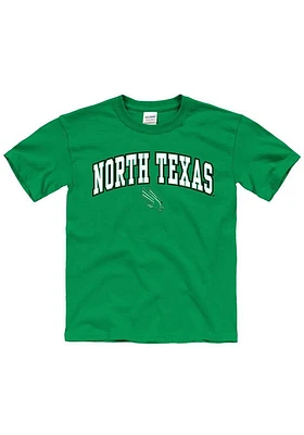 North Texas Mean Green Youth Kelly Arch Mascot Short Sleeve T-Shirt