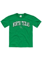 North Texas Mean Green Youth Kelly Arch Mascot Short Sleeve T-Shirt