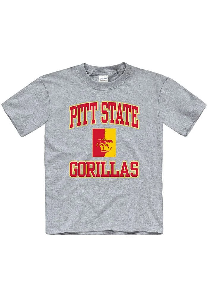 Pitt State Gorillas Youth Grey No 1 Short Sleeve T-Shirt