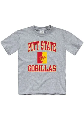 Pitt State Gorillas Youth Grey No 1 Short Sleeve T-Shirt