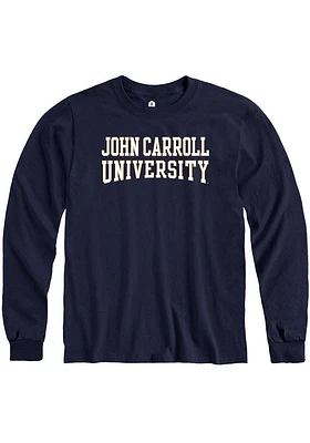 Rally John Carroll Blue Streaks Navy Arch Name Long Sleeve T Shirt