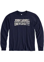 Rally John Carroll Blue Streaks Navy Arch Name Long Sleeve T Shirt